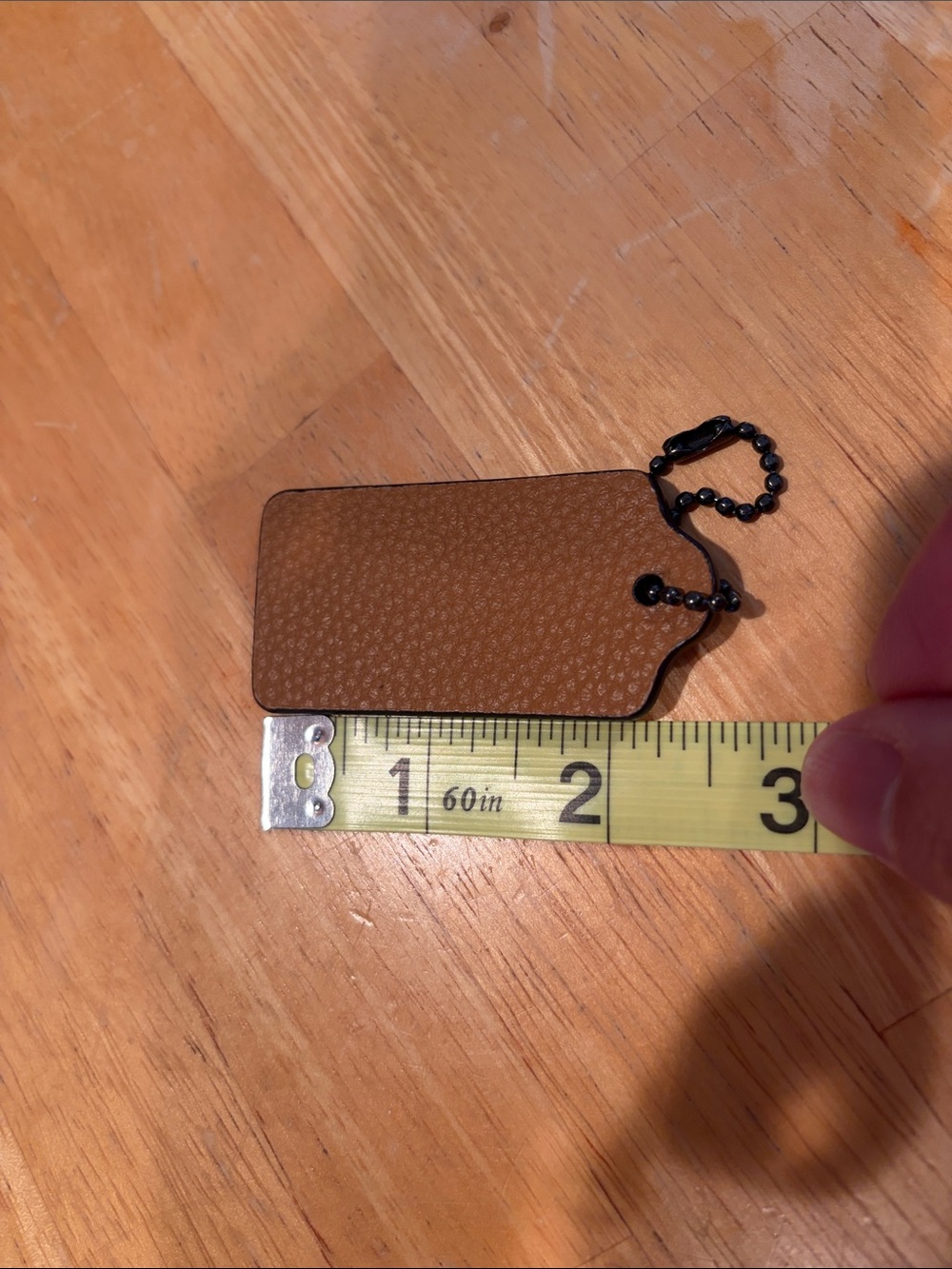 Coach Leather Tag - Cognac Brown - Picture 4 of 6